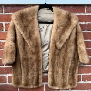 Vintage mink caplet